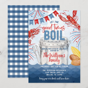 4 juli Uitnodiging van Crawfish Seafood Boil Party