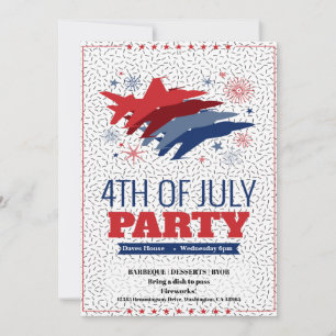 4 juli uitnodiging van de Barbeque Party inzake st