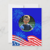 4 juli uitnodiging van de Birthday Party van Kind (Achterkant)