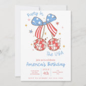 4 juli Uitnodiging van de Partij, Patriottische Pa (Voorkant)