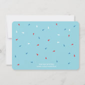 4 juli uitnodiging van de partij van Birthday (Achterkant)