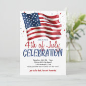 4 Juli Uitnodiging van de Partij van de Amerikaans (Staand voorkant)