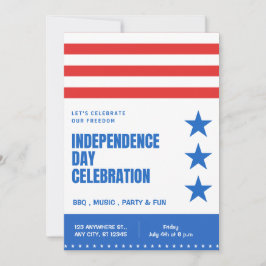 4 Juli Uitnodiging van het Feest – USA Theme