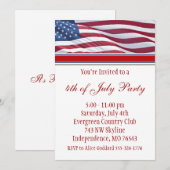 4 juli: uitnodiging voor een campagnefeest (Voorkant / Achterkant)