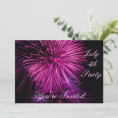 4 juli Uitnodiging voor feest_ (Staand voorkant)