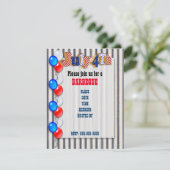 4 juli uitnodiging voor het barbecue-programma (Staand voorkant)