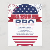 4 juli uitnodiging voor het uitnodigen van sterren flyer (Voorkant)