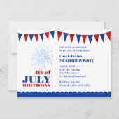 4 juli Uitnodiging voor kinderverjaardagsfeest (Voorkant)