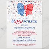 4 juli uitnodiging voor Potluck Flyer (Voorkant)