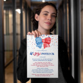 4 juli uitnodiging voor Potluck Flyer