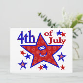 4 juli Uitnodigingen (Staand voorkant)