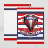 4 juli uitnodigingen voor feesten (Voorkant / Achterkant)