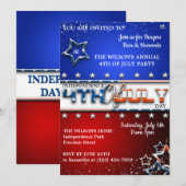 4 juli uitnodigingen voor feesten (Voorkant / Achterkant)