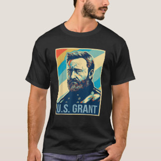 4 juli Ulysses S Grant President Retro Patrio T-shirt