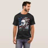 4 juli Ulysses S Grant President US Flag Patr T-shirt (Voorkant volledig)