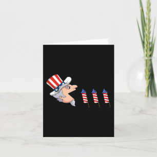 4 juli Uncle Sam Amerikaans vuurwerk Leuke jongens Kaart