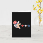 4 juli Uncle Sam Amerikaanse sterren Fun Boys Meis Kaart (Gele Bloem)