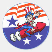 4 juli Uncle Sam Sticker (Voorkant)