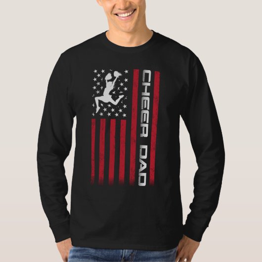 4 juli US Flag Cheer Pap Gift Voor Vader's Ch T-shirt (Voorkant)