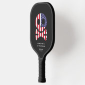 4 juli US Skull Botten Pickleball Team Familie Paddle (Links)