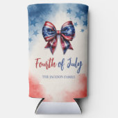 4 juli: USA Bow Patriotic Seltzer Blikjeskoeler (Voorkant)