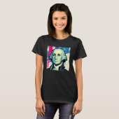 4 juli USA George Washington Amerikaanse Kunst Op T-shirt (Voorkant volledig)