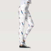 4 juli USA Independence Day Fireworks White Leggings (Rechts)