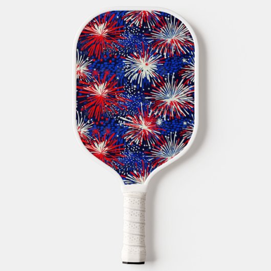 4 juli USA Independence Day Vuurwerk Pickleball Paddle (Achterkant)