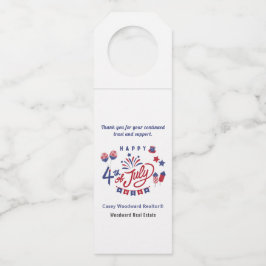 4 juli USA | Makelaar Patriottische Viering Flessenhanger
