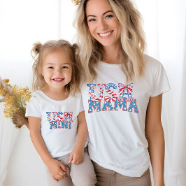 4 juli Usa mama Onafhankelijkheidsdag Verjaardag Kinder Shirts