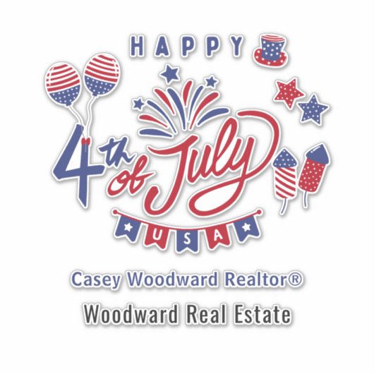 4 juli USA | Merkbekendheid onroerend goed Sticker (Voorkant)