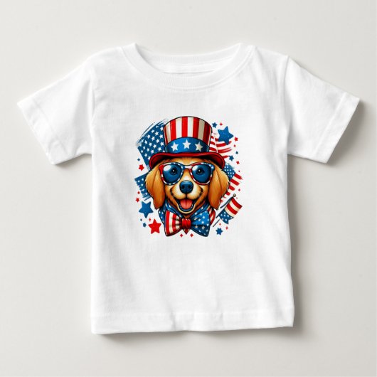 4 juli USA patriottische hond Onafhankelijkheidsda (Voorkant)