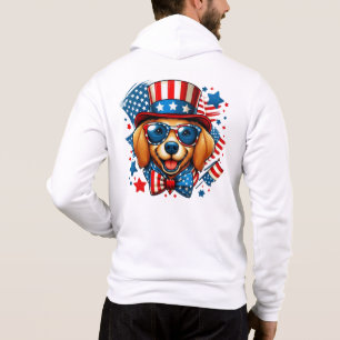4 juli USA patriottische hond Onafhankelijkheidsda Hoodie