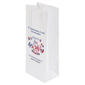 4 juli USA | Realtor Client Waardering Wijn Cadeautas (Voorkant Gekanteld)