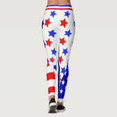 4 juli USA Rood Wit Blauw Sterren en Strepen Leggings (Achterkant)