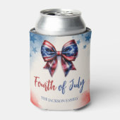 4 juli USA strik patriottisch Blikjeskoeler (Blikje Voorkant)