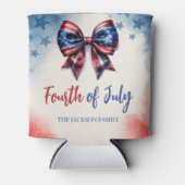 4 juli USA strik patriottisch Blikjeskoeler (Voorkant)