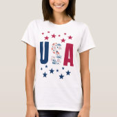 4 juli USA T-shirt met sterren (Voorkant)