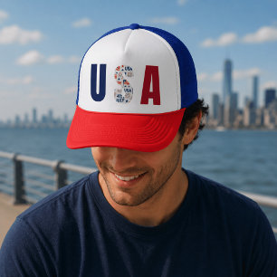 4 juli USA Truckerhoed – Patriotische stijl Trucker Pet