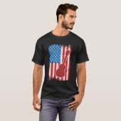 4 juli USA Ukelele muzikant T-shirt (Voorkant volledig)