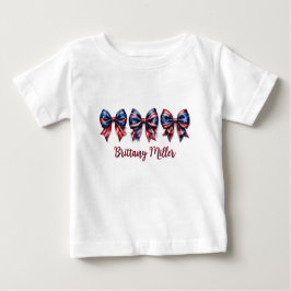 4 juli USA Vlag Strik Custom T-Shirt