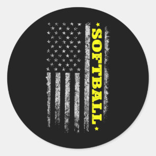 4 juli Usa Vlag Zachte Onafhankelijkheidsdag T-shi Ronde Sticker