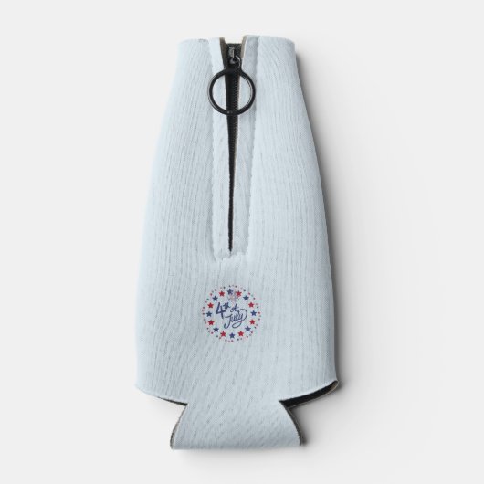 4 juli USA | Zomer Patriottische Viering Flesjeskoeler (Achterkant)