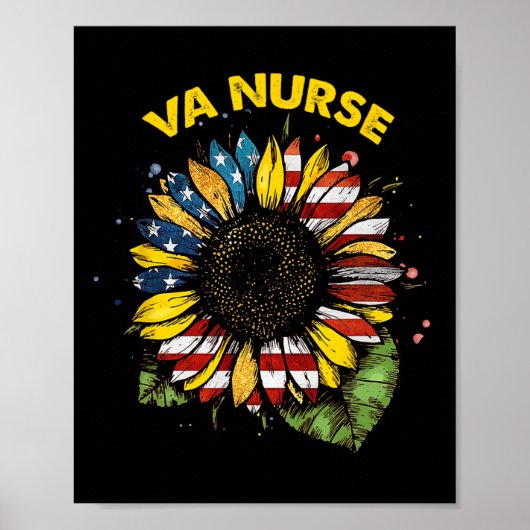 4 juli va . neurse patriotic real americ poster (Voorkant)