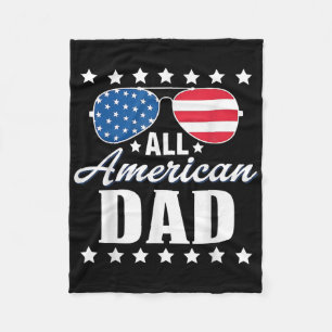 4 juli vader All American patriot Amerika vader ma Fleece Deken
