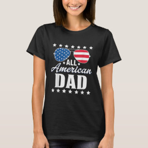 4 juli vader All American patriot Amerika vader ma T-shirt