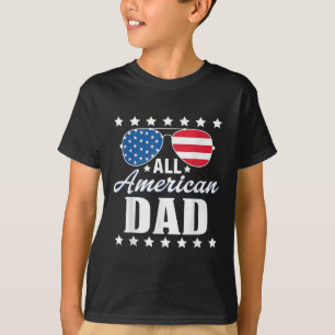 4 juli vader All American Patriot Usa vader Heren  T-shirt