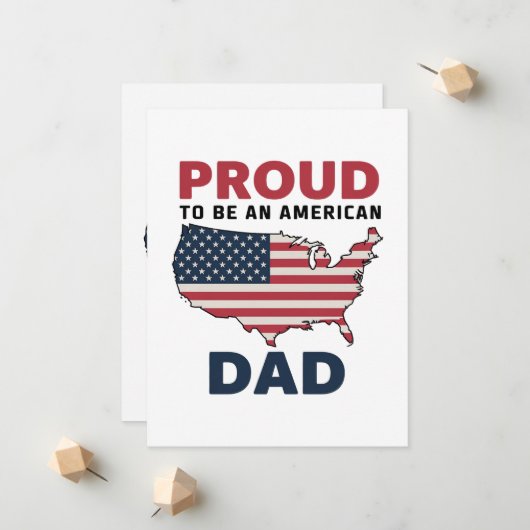 4 juli Vaderdag Patriotisch Aankondiging (Voorkant / Achterkant in situ)