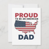4 juli Vaderdag Patriotisch Aankondiging (Achterkant)