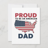 4 juli Vaderdag Patriotisch Bedankkaart (Achterkant)